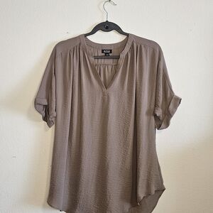 ANA Taupe Women's Tan Blouse-M-NWT